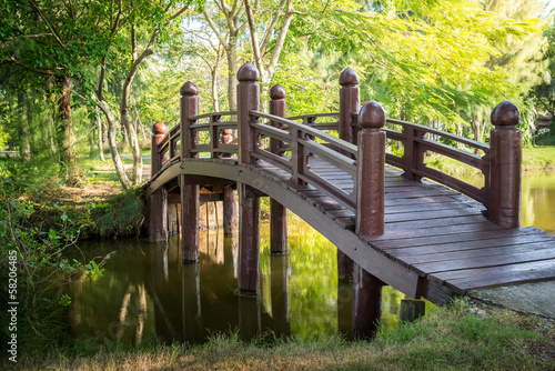 Obraz w ramie Wooden Bridge