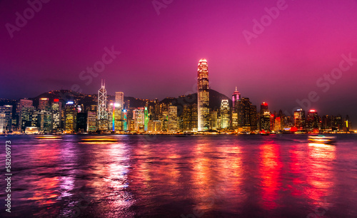Obraz na płótnie canvas czteroczęściowy "tetraptyk" Hongkong.