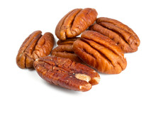 Pecan Nuts Isolated On White Background