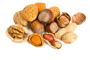 Wall Mural - collection of shelled nuts