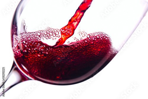 Board z aluminiowym obramowaniem Czerwone wino na białym tle