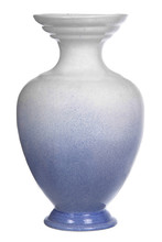 Blue Ceramic Vase Isolated On White