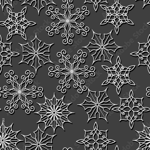 Board z aluminiowym obramowaniem Wektor wzór z snoaflakes