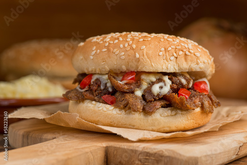 Board z aluminiowym obramowaniem Donair burger