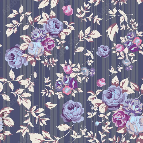 Naklejka dekoracyjna Rose Seamless Pattern