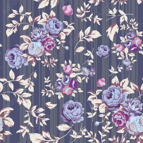 Nowoczesny obraz na płótnie Rose Seamless Pattern