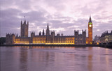 Fototapeta Big Ben - Houses of Parliament and Big Ben at sunset, London, England