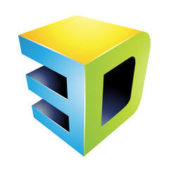 Poster - 3d Display Technology Symbol