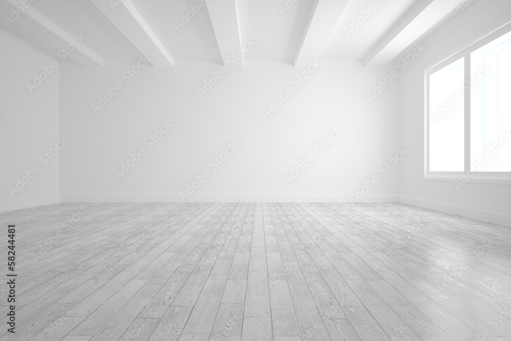 Obraz na płótnie Bright white room w salonie