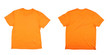 Orange t-shirt front and back.