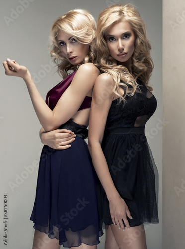 Foto-Doppelrollo - Two beautiful ladies (von Aarrttuurr)