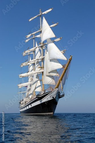 Tapeta ścienna na wymiar Sailing ship. series of ships and yachts