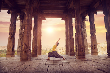 yoga in hampi temple