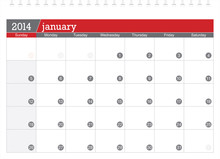 January 2014-planning Calendar