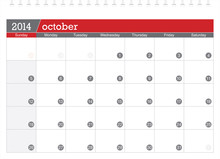 October 2014-planning Calendar