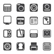 © Stoyan Haytov - Silhouette Hi-tech and technology equipment - vector icon set 4