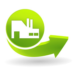 Sticker - industrie sur symbole vert