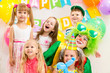 © Oksana Kuzmina - jolly kids group and clown on birthday party