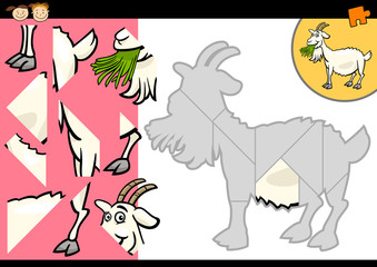 Sticker - cartoon farm goat puzzle game