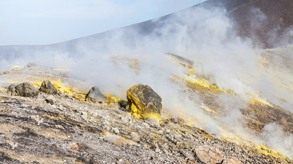 Sticker - Lipari Islands active volcano