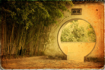 Poster - Chinese traditional garden - Suzhou - China