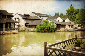 Canvas Print - Ancient water town of Wuzhen, China 