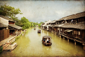 Sticker - Ancient water town of Wuzhen, China 