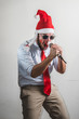 © Eugenio Marongiu - funny christmas business man singing