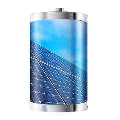 Wall Mural - solar panel battery