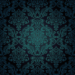  Seamless pattern background.Damask wallpaper.