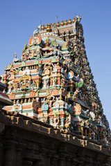 Architectural detail of Kapaleeshwarar Temple, Mylapore, Chennai, Tamil Nadu, India