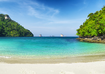 Clear water and blue sky