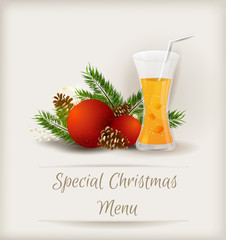 Wall Mural - Special Christmas menu template