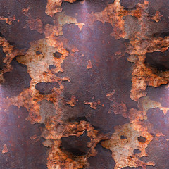 Wall Mural - old texture iron red background  with rust and scuffed