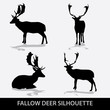 © martin951 - fallow deer silhouette icons eps10
