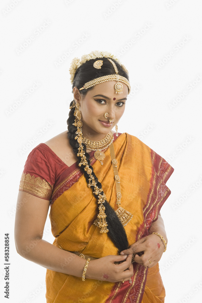 south indian ladies dress woman in traditional clothing Stock Photo cat_valentines_shop
