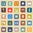 © punsayaporn - Living room flat icons on light background