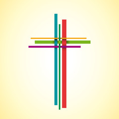 Vector logo Christ on the cross, easter