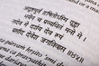 Close-up of text from the Bhagavad Gita