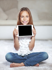 Sticker - Child playing on tablet pc