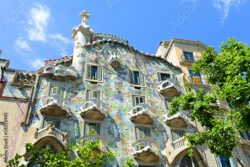 Casa Batllo by Antoni Gaudi, Barcelona, Catalonia, Spain Wallpaper Mural