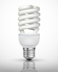 white energy saving lamp