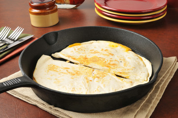 Canvas Print - Cheddar cheese quesadillas