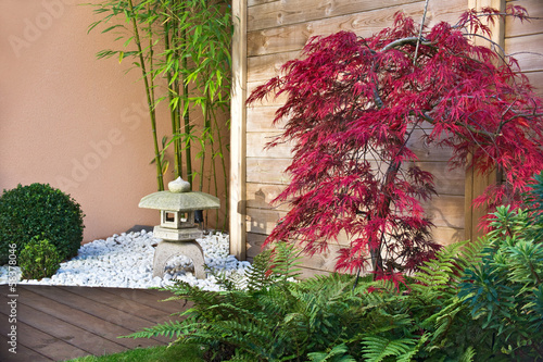 Obraz w ramie Jardin japonais en automne