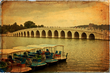 Canvas Print - The Bridge of 17 arches in Beijing - Summer Palace 