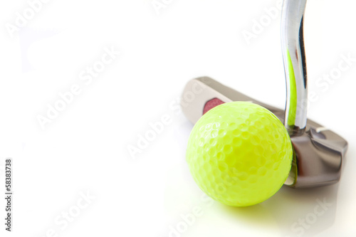 Obraz na płótnie canvas trzyczęściowy "tryptyk" Przedmioty golfowe