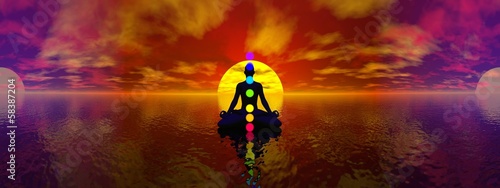 Fototapeta Chakras - 3D render