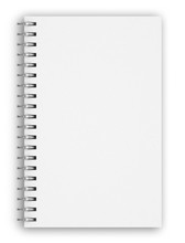 Blank Realistic Spiral Notepad Notebook Isolated On White, 3d