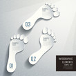 abstract 3d footprint infographics