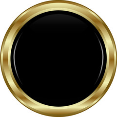 Black gold button.